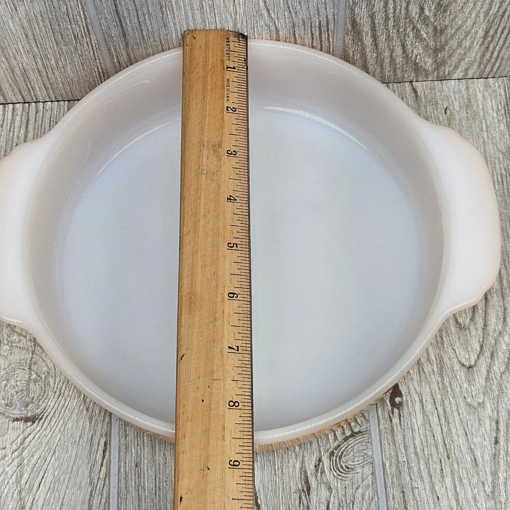 Vintage Anchor Hocking Fire King Peach Lustre 1 Qt Casserole & 8 Inch Pan Set